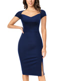 Women's Chic Sweetheart Split Club Party Bodycon Dress