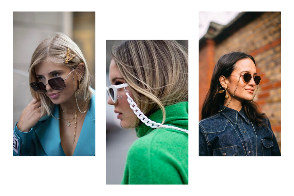 The glasses plus a chain has tripled in fashion!
