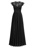 Floral Lace Evening Party Dress - Aisize - New Vintage Simplified Design