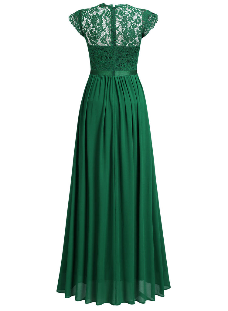 Floral Lace Evening Party Dress - Aisize - New Vintage Simplified Design