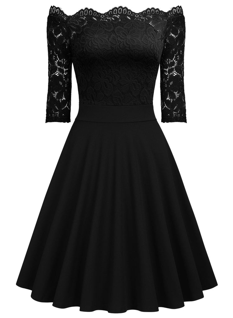 Half Sleevese Off-Shoulder Dress Aisize Half Sleevese Off-Shoulder Dress Aisize