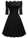 Half Sleevese Off-Shoulder Dress