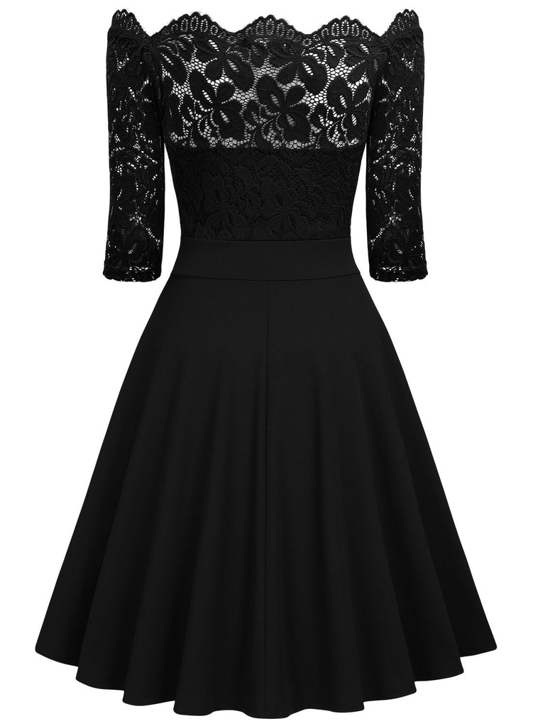 Half Sleevese Off-Shoulder Dress Aisize Half Sleevese Off-Shoulder Dress Aisize