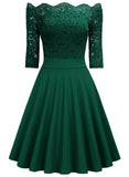 Half Sleevese Off-Shoulder Dress