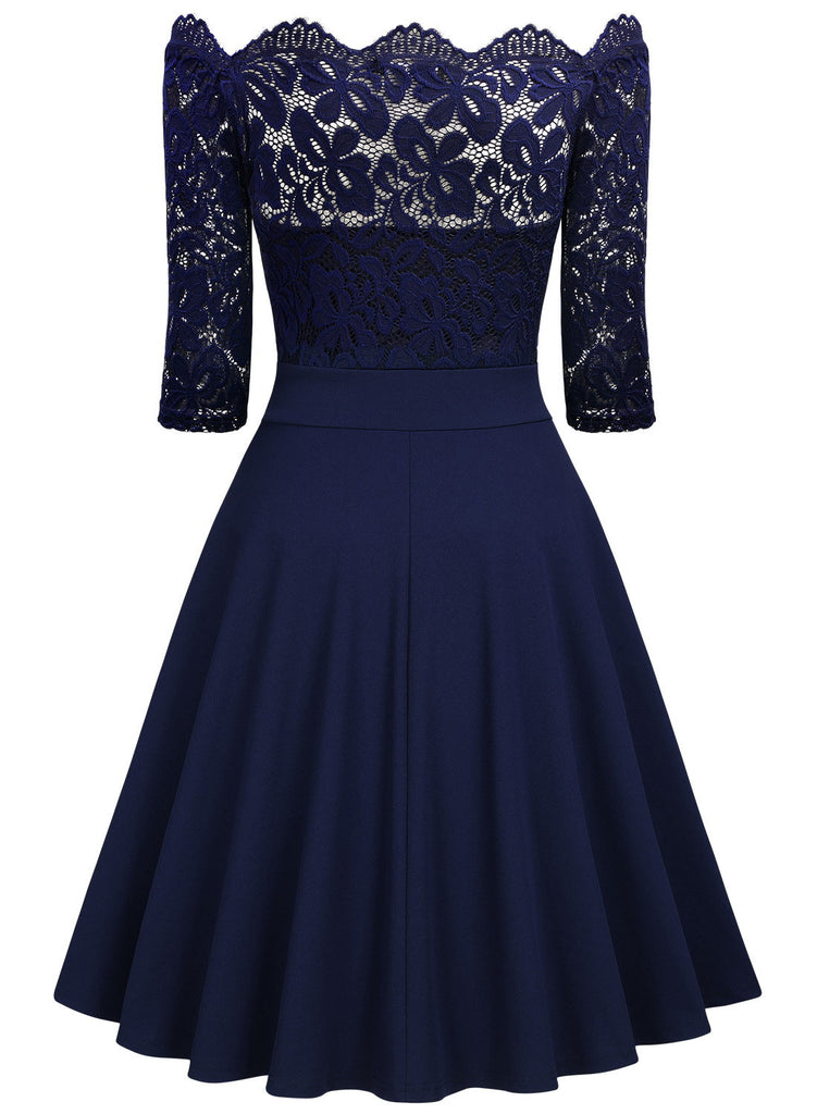 Half Sleevese Off-Shoulder Dress Aisize Half Sleevese Off-Shoulder Dress Aisize