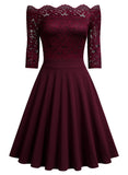 Half Sleevese Off-Shoulder Dress