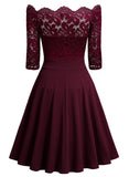 Half Sleevese Off-Shoulder Dress