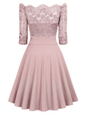 Half Sleevese Off-Shoulder Dress