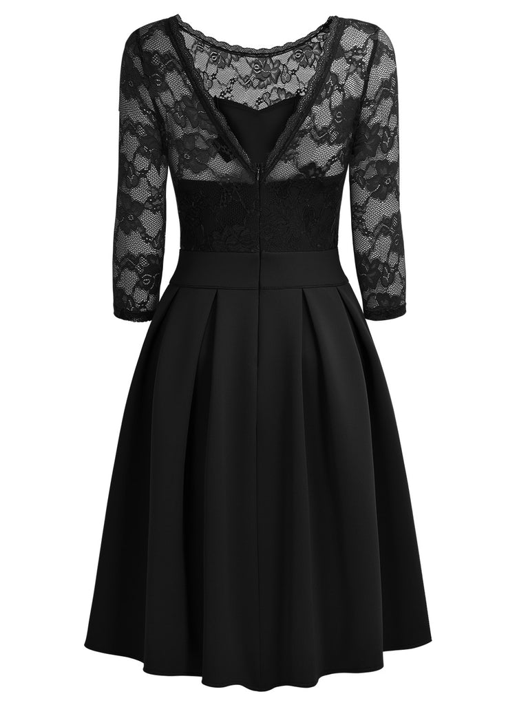 Lace Patchwork Straps Dress Aisize Lace Patchwork Straps Dress Aisize