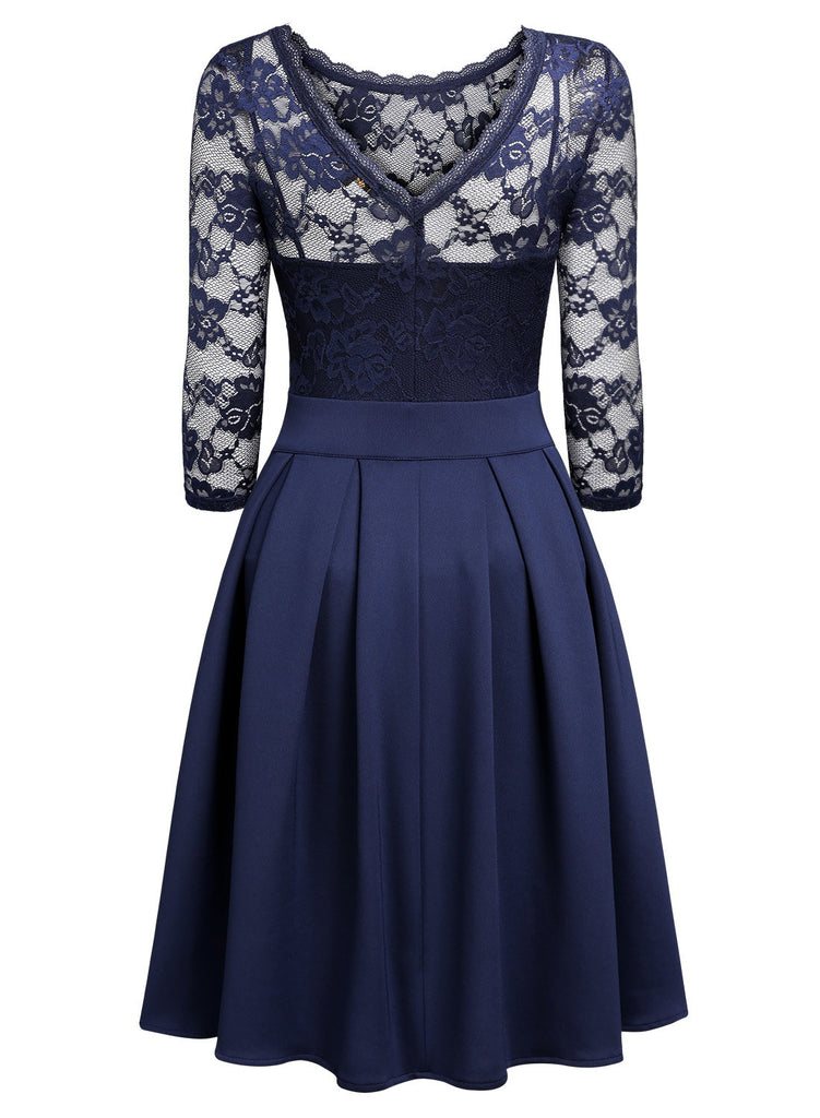 Lace Patchwork Straps Dress – Aisize