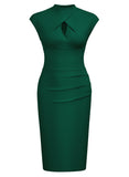 Half Collar Office Work Dress - Aisize - New Vintage Simplified Design