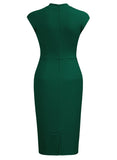 Half Collar Office Work Dress - Aisize - New Vintage Simplified Design