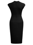 Half Collar Office Work Dress - Aisize - New Vintage Simplified Design