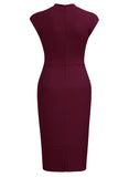 Half Collar Office Work Dress - Aisize - New Vintage Simplified Design
