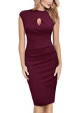 Half Collar Office Work Dress