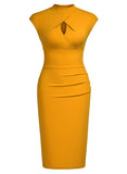 Half Collar Office Work Dress
