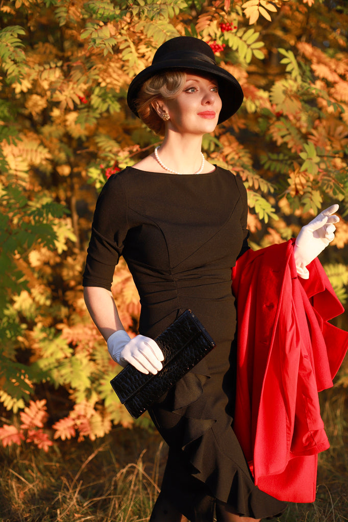 Ruffle Elegant Business Pencil Dress Aisize Ruffle Elegant Business Pencil Dress Aisize