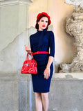 Tit Neckline Mid Sleeves Bodycon