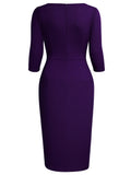 Ruffle Elegant Business Pencil Dress - Aisize - New Vintage Simplified Design