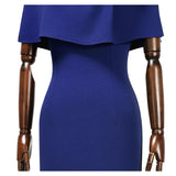Retro Cape Mid-neck Dress - Aisize - New Vintage Simplified Design