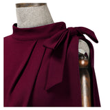 Retro Cape Mid-neck Dress - Aisize - New Vintage Simplified Design