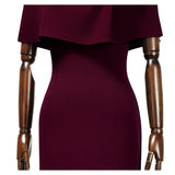 Retro Cape Mid-neck Dress - Aisize - New Vintage Simplified Design