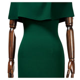 Retro Cape Mid-neck Dress - Aisize - New Vintage Simplified Design