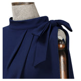 Retro Cape Mid-neck Dress - Aisize - New Vintage Simplified Design