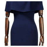 Retro Cape Mid-neck Dress - Aisize - New Vintage Simplified Design
