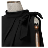 Retro Cape Mid-neck Dress - Aisize - New Vintage Simplified Design