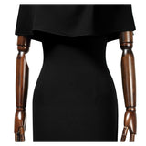 Retro Cape Mid-neck Dress - Aisize - New Vintage Simplified Design