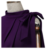 Retro Cape Mid-Neck Dress