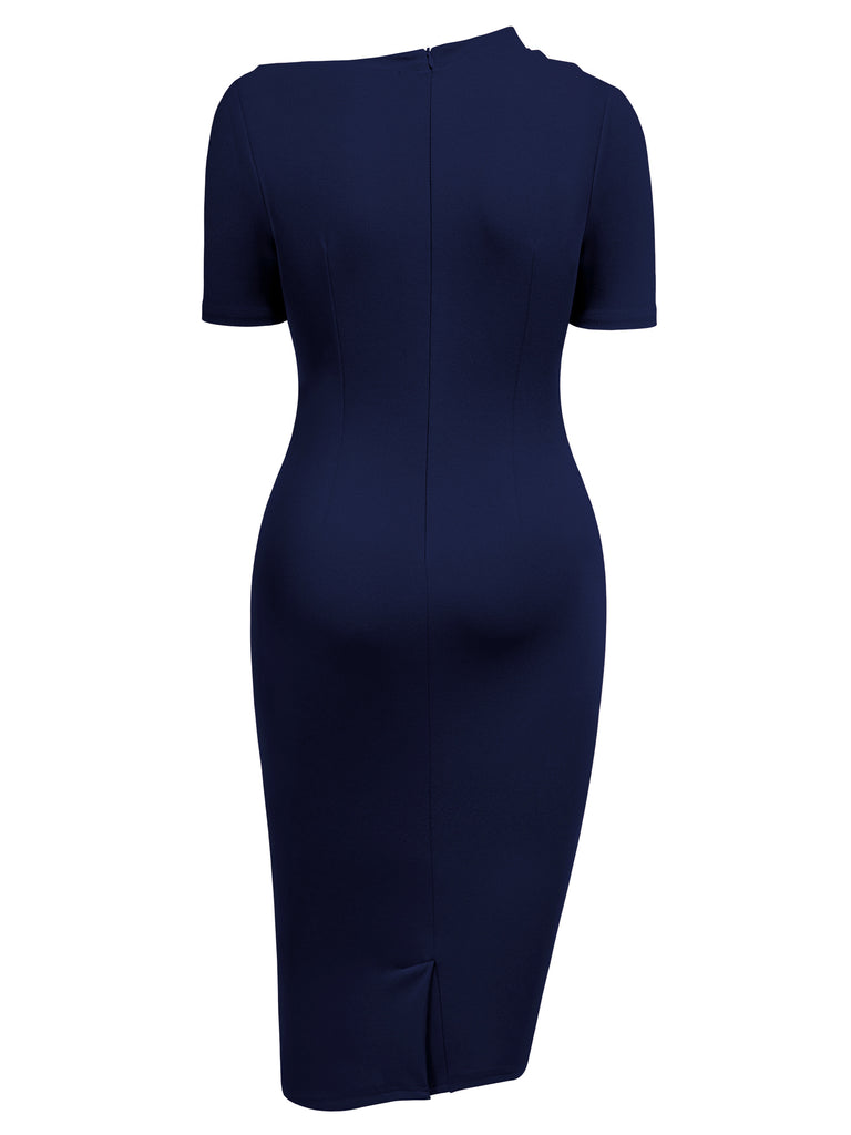 Half Collar Ruched Bodycon Cocktail Dress Aisize Half Collar Ruched Bodycon Cocktail Dress Aisize