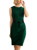 Sleeveless Bowknot Pencil Dress