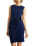 Sleeveless Bowknot Pencil Dress