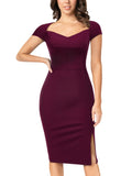 Women's Chic Sweetheart Split Club Party Bodycon Dress