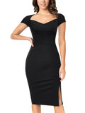 Women's Chic Sweetheart Split Club Party Bodycon Dress