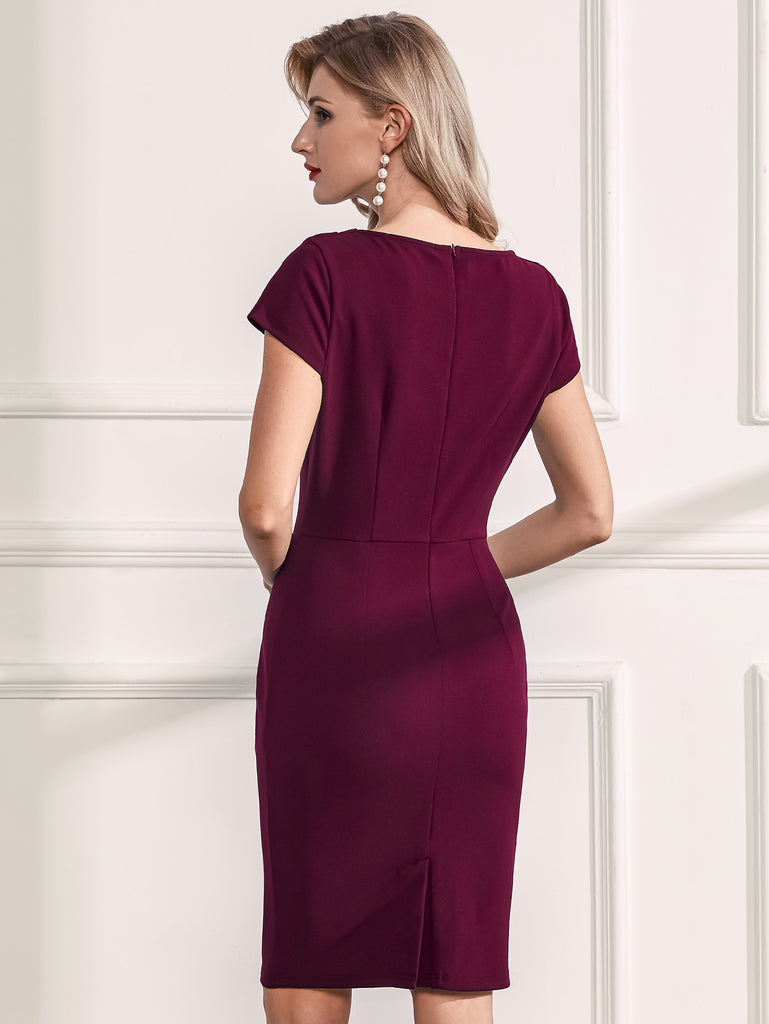 V-neck Ruffle Bodycon Dress Aisize V-neck Ruffle Bodycon Dress Aisize