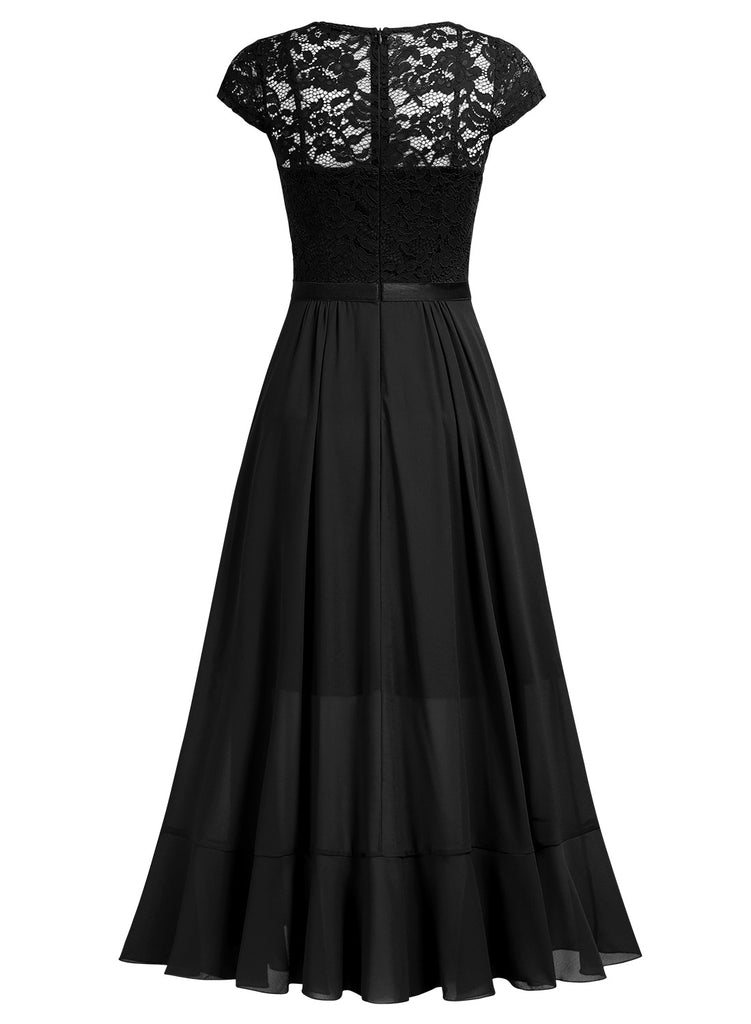 Women's Formal Floral Lace Ruffle Cocktail Party Dress Aisize Women's Formal Floral Lace Ruffle Cocktail Party Dress Aisize