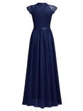 Cap Sleeves Evening Dress