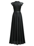 Cap Sleeves Evening Dress