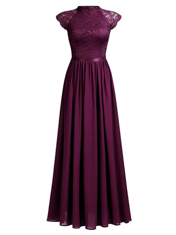 Women's Formal Floral Lace Evening Party Maxi Dress – Aisize