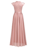 Cap Sleeves Evening Dress