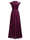 Cap Sleeves Evening Dress