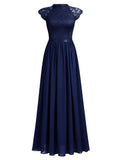 Cap Sleeves Evening Dress