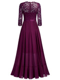 Half Sleeves Ruffle Maxi Dress