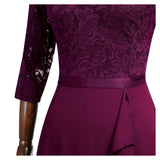 Half Sleeves Ruffle Maxi Dress