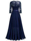 Half Sleeves Ruffle Maxi Dress