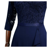 Half Sleeves Ruffle Maxi Dress