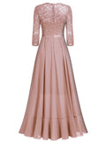 Half Sleeves Ruffle Maxi Dress